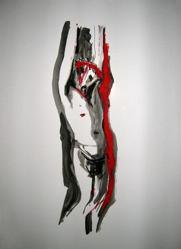 Cristo morto (dead christ) - 45x70 - acrylic on paper